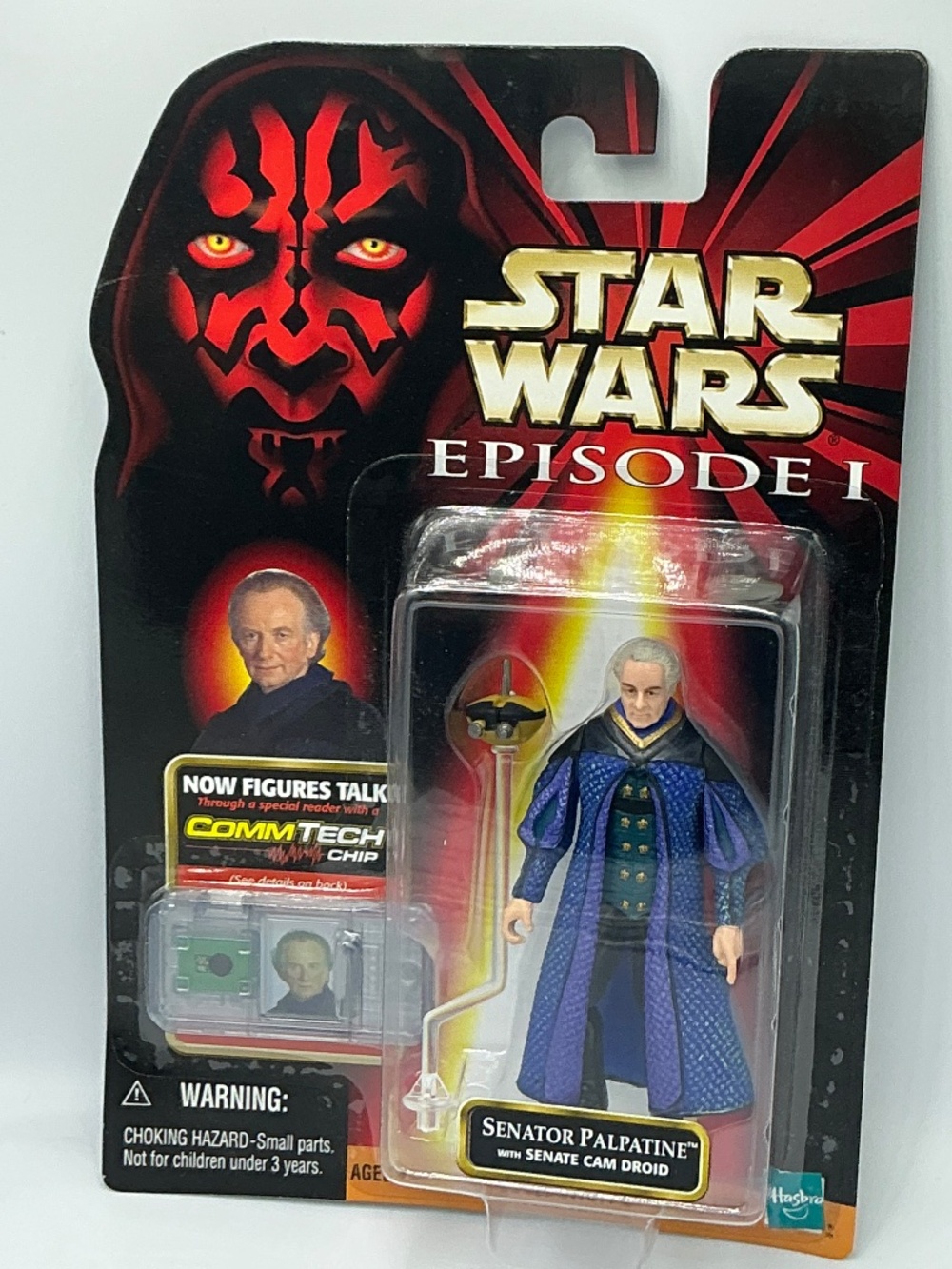 Star Wars Episode 1 Senator Palpatine Figure CommTech Senate Cam Droid Hasbro
